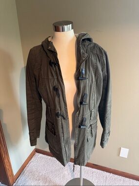 blanc noir Olive Hooded Field Jacket